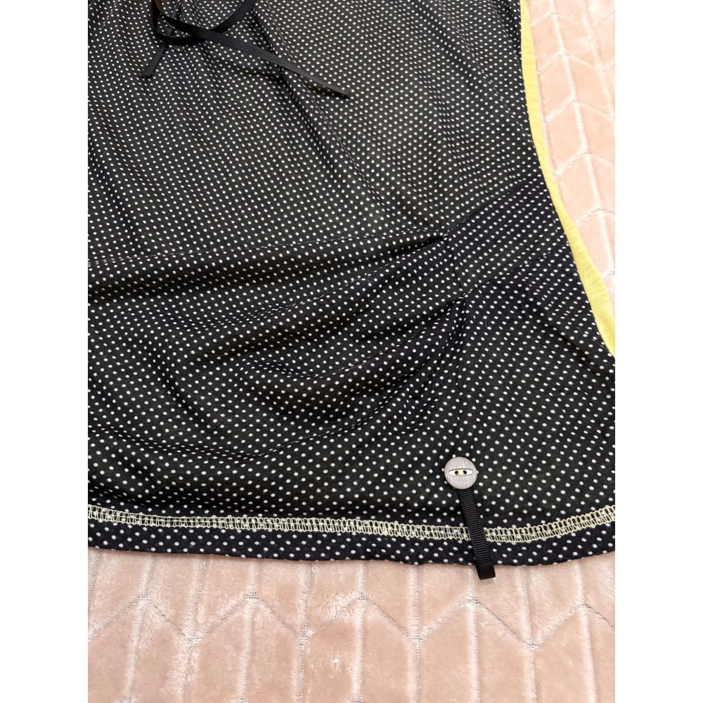 Vtg Zoë Cyber Y2K Subversive Basic Polka Dot Asymmetric Tank Top XS Chartreuse - Picture 2 of 10